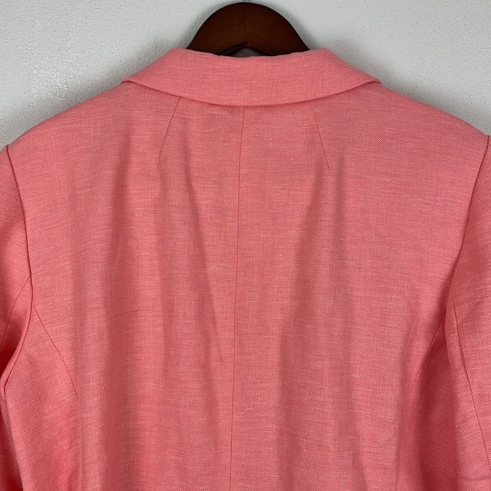 TALBOTS Sharkskin Linen Blend Blazer - Picture 8 of 11